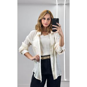 Calça Jeans Wide Leg com Brilho - Preto