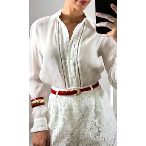 Conjunto Camisa e Short Guipir - Branco