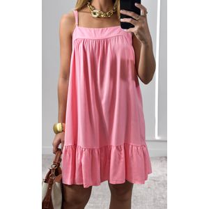 Vestido Viscolinho Reto - Rosa Blush