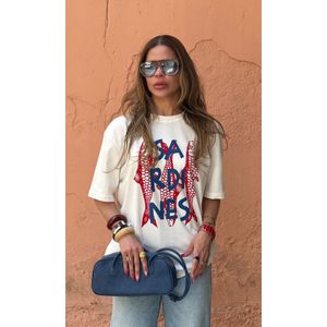 Camiseta SA RDI NES - Branco/Vermelho/Azul Marinho