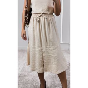 Conjunto Regata e Saia com Fenda - Bege