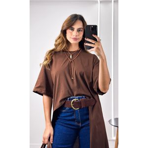 Camiseta Mullet - Marrom