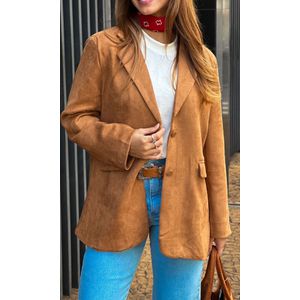 Maxi Blazer Suede - Camel