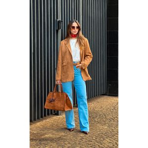 Maxi Blazer Suede - Camel