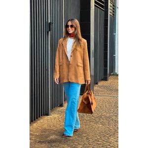 Maxi Blazer Suede - Camel