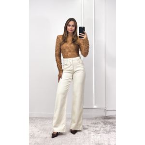 Body Bodado Lurex Waves - Caramelo