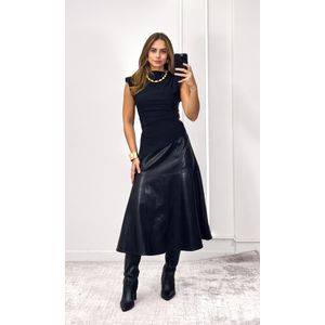 Saia Godê Courino Rebecca - Preto