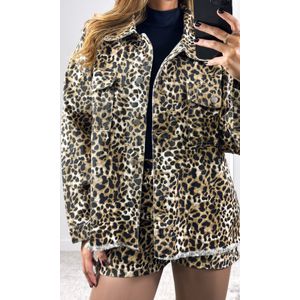 Jaqueta Oversized Jeans Onça - Bege