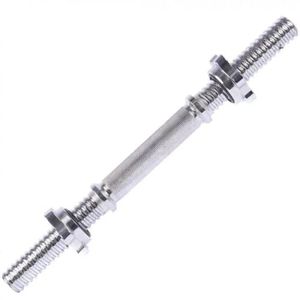 Barra Reta 40cm Cromada e 2 Porcas Estrela - 28mm ... - KLMASTERFITNESS