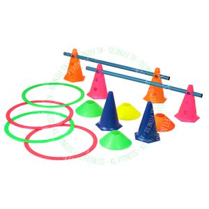 Kit Agilidade 5 Cones + 5 Argolas + 5 Chapéus + Co... - KLMASTERFITNESS