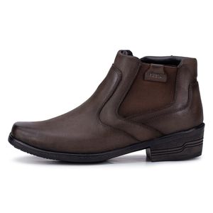 Bota Social Arizona Country Masculina Couro Legítimo Com Elástico Café