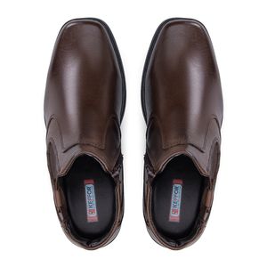 Bota Social Arizona Country Masculina Couro Legítimo Com Elástico Marrom 