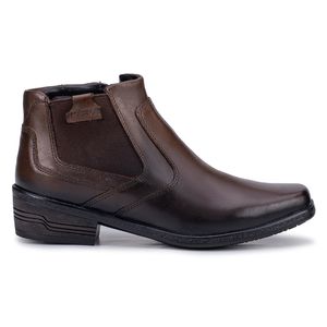 Bota Social Arizona Country Masculina Couro Legítimo Com Elástico Marrom 