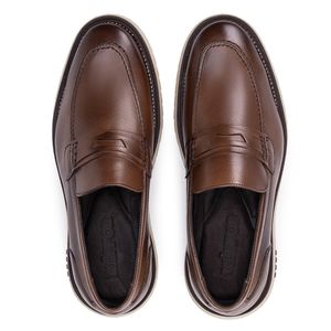 Mocassim Bergamo Classic de Couro Marrom Kéffor