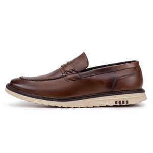 Mocassim Bergamo Classic de Couro Marrom Kéffor