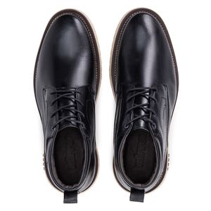 Sapato Social Bergamo Classic de Couro Preto Kéffor Cano Alto 