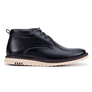 Sapato Social Bergamo Classic de Couro Preto Kéffor Cano Alto 