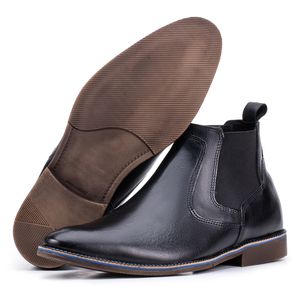 Bota social Paris em Couro Preto Kéffor 