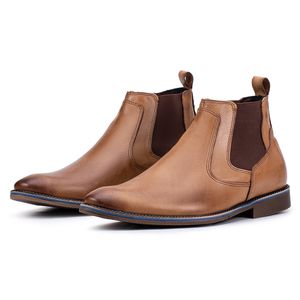 Bota social Paris em Couro Bege Kéffor 