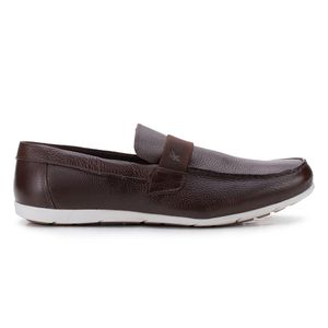 Mocassim Masculino De Couro Café Caribe