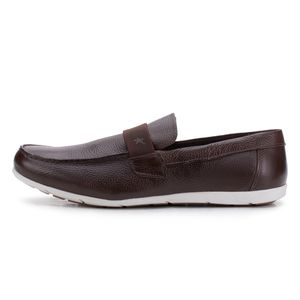 Mocassim Masculino De Couro Café Caribe