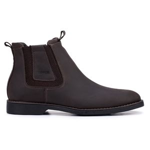 Bota Chelsea Kéffor Masculina em Couro com Fechamento em Elástico 