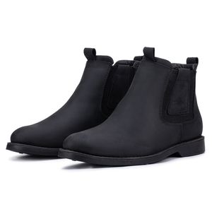 Bota Chelsea Kéffor Masculina em Couro com Fechamento em Elástico Café