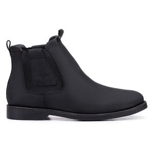 Bota Chelsea Kéffor Masculina em Couro com Fechamento em Elástico Café