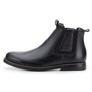 Bota Masculina Chelsea Em Couro Legítimo Kéffor All Black