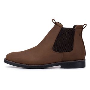 Bota Masculina Chelsea Kéffor Em Couro Legítimo Marrom 