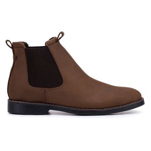 Bota Masculina Chelsea Kéffor Em Couro Legítimo Marrom 