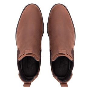 Bota Masculina Chelsea Kéffor em Couro Legítimo Pinhão