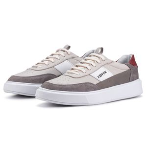 Tênis Casual Compass 315 De Couro Cinza Kéffor 