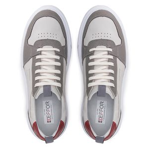 Tênis Casual Compass 320 De Couro Off White com Recortes Kéffor 