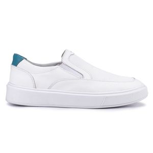 Mocassim Compass 325 De Couro Branco Confortável Casual 