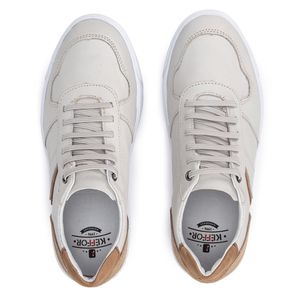 Tênis Feminino Flora Kéffor em Couro Bege 