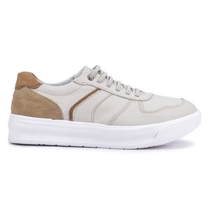 Tênis Feminino Flora Kéffor em Couro Bege 