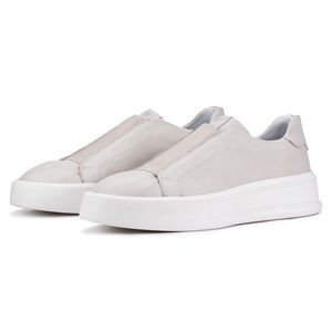 Tênis Casual Mistral 605 De Couro Off White Slip On 