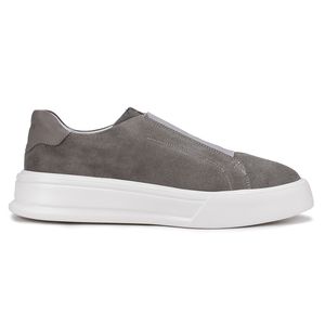 Tênis Casual Mistral 605 De Couro Cinza Slip On 