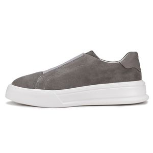 Tênis Casual Mistral 605 De Couro Cinza Slip On 