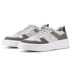 Tênis Casual Kéffor Mistral 610 De Couro Cinza 
