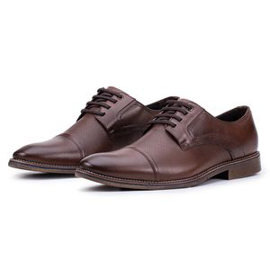 Sapato Social Paris Diamant Masculino de Couro Marrom 