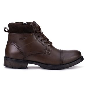 Coturno em Couro Cor Café Kéffor Masculino Linha Ranger 