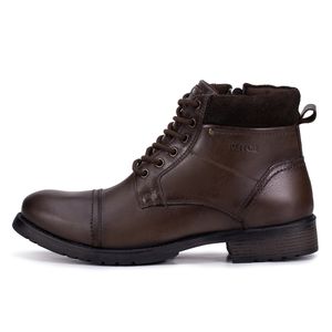 Coturno em Couro Cor Café Kéffor Masculino Linha Ranger 