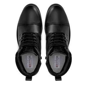 Coturno em Couro Cor Preto Kéffor Masculino Linha Ranger 