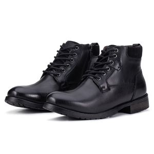 Coturno Masculino Kéffor Linha Ranger em Couro Detalhado Cor Preto 