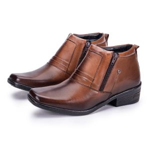 Bota Masculina Social Country de Couro Zíper Arizona Country Castanho