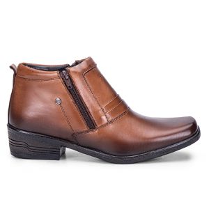 Bota Masculina Social Country de Couro Zíper Arizona Country Castanho