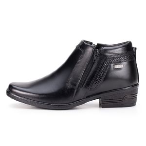 Bota Social Masculina Couro Legítimo Preta Arizona Country