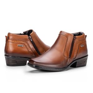 Bota Social Masculina Couro Legítimo Castanho Arizona Country